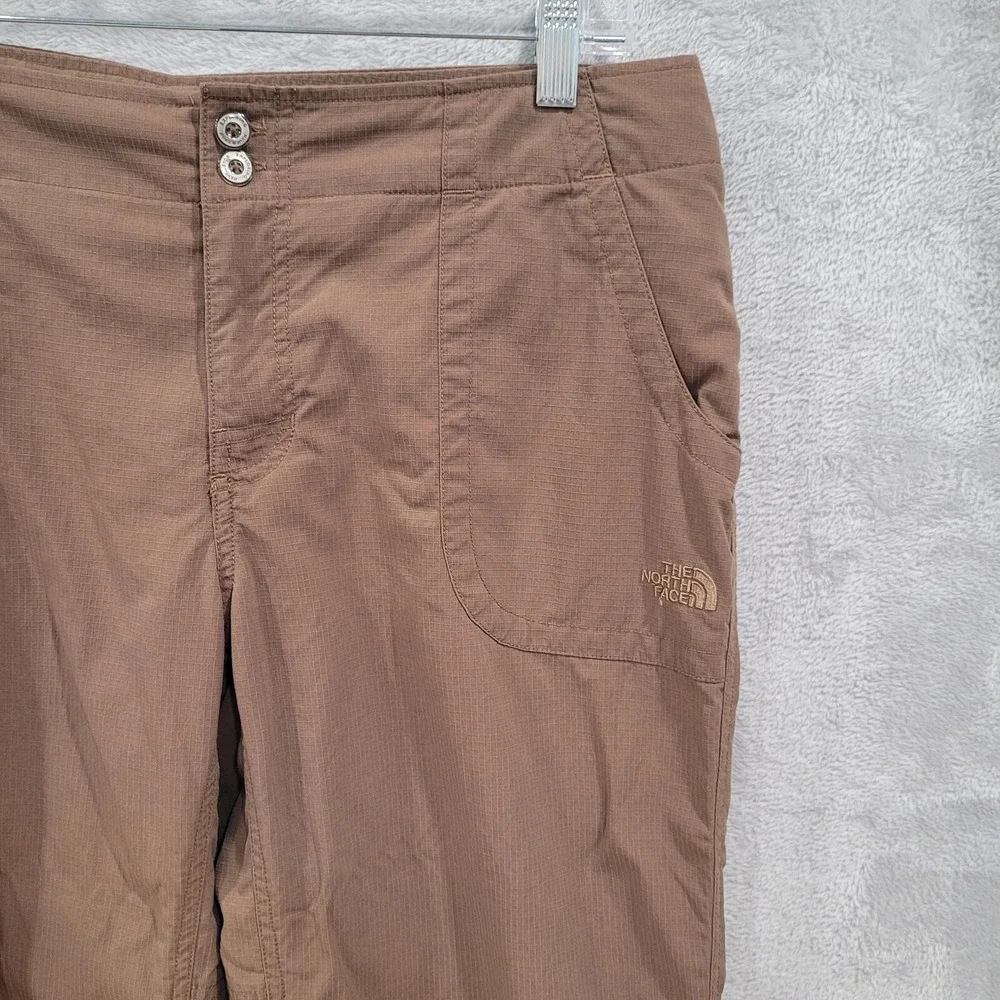 The North Face Capri‎ Pants Women's 12 Brown Cargo Hiking Drawstring